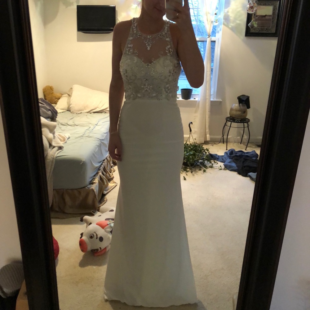 White prom dress